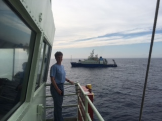 Captain Emrich on Ex-Knorr w Armstrong off Cape Hatteras 03 17 16.JPG